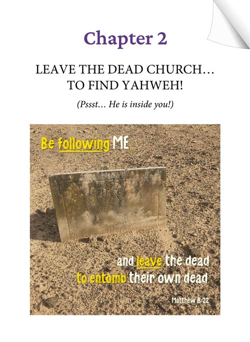 Chapter 2 (Audio) - LEAVE THE DEAD CHURCH... TO FIND YAHWEH! (Pssst... He is inside you!) - KEEPING THE FAITH through the UN-thinkable... by Tamra Jean - Heaven's View Ministry