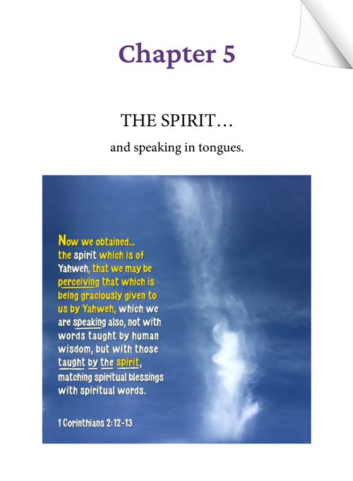 Chapter 5 (Audio) - THE SPIRIT... and speaking in tongues - KEEPING THE FAITH through the UN-thinkable... by Tamra Jean - Heaven's View Ministry