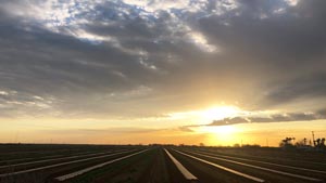 Heavens View Ministry - Divine Appointments - Sunset over ploughed field, rows wrapped -Lazy_Palms - Edinburg, TEXAS - Where the Spirit of the Lord is.