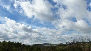 Heavens View Ministry - Divine Appointments - Landscape Blue Sky Puffy Clouds - OHIO - Where the Spirit of the Lord is.