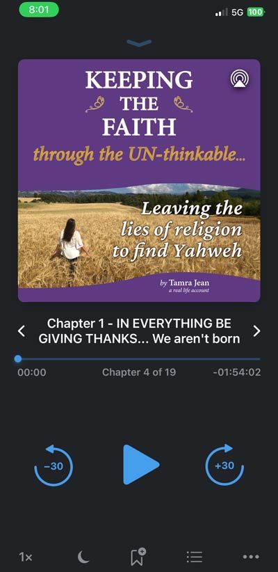 Apple Files App Screenshot 8 - Audiobook OPENED Track 1 - KEEPING THE FAITH through the UN-thinkable... - Heavens View Ministry