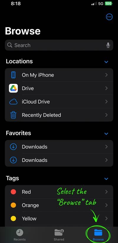 Apple Files App Screenshot 1 - FILES App Browser Tab and File Locations - KEEPING THE FAITH through the UN-thinkable... - Heavens View Ministry